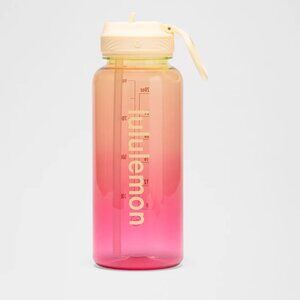 Lululemon Back to Life Clear Bottle 32oz  Straw Lid